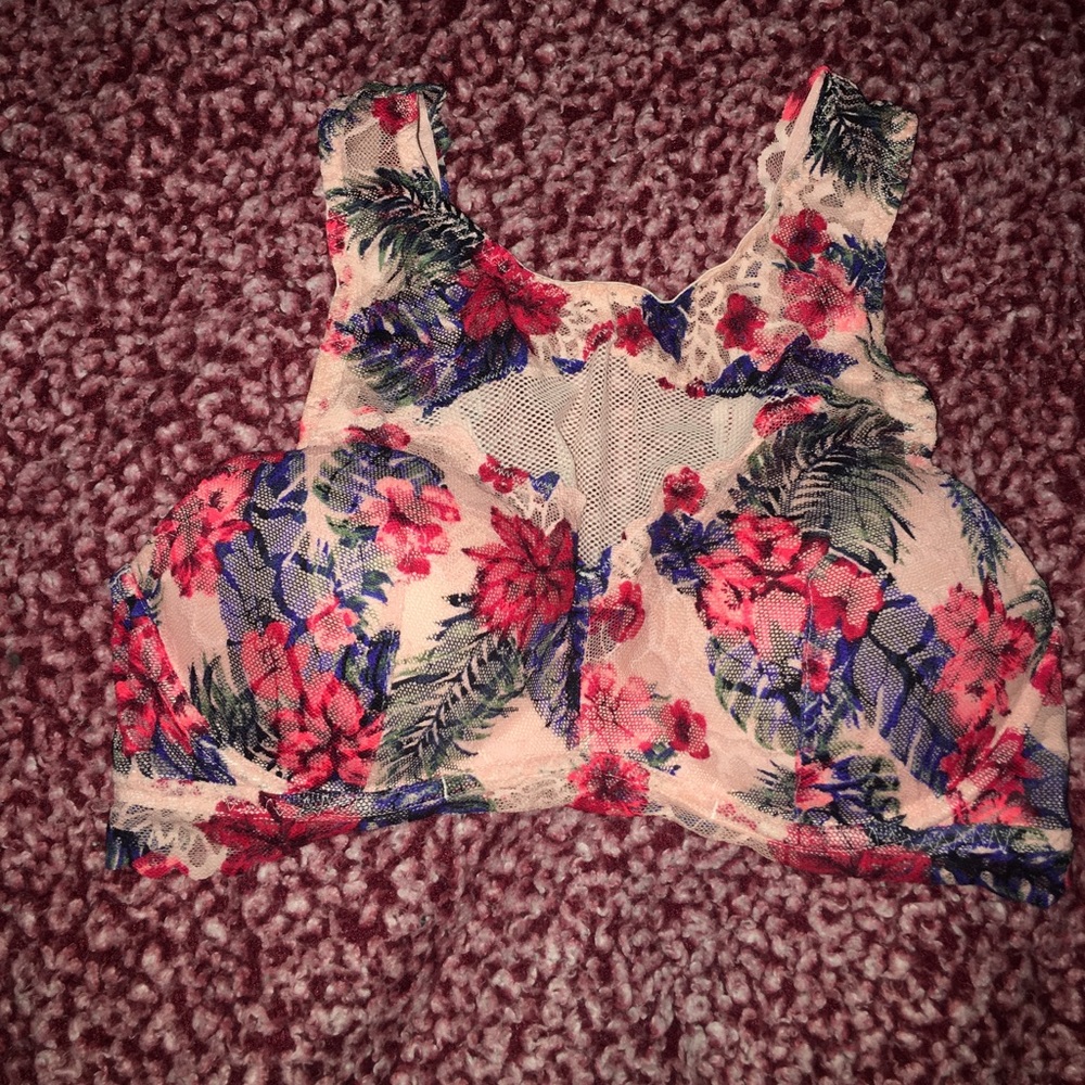 Flower Lace PINK Bralette